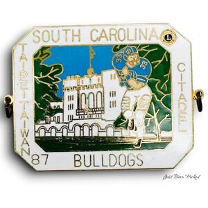 NOS 1987 South Carolina Citadel Bulldogs Taipettaiwan PInback Lions Club
